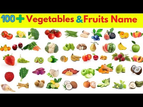 100 Vegetables and Fruits Name | Kids Learning Video | All Vegetables and Fruits Name | #vegetables
