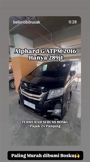 Masuk Bosku malam ini sampai Di BMR Alphard G ATPM 2016 Matic •Pajak 08/2024 Stnk, Bpkb, Faktur Lengkap •At/n Perorangan Tgn 1 Dari Baru •Elektrikal Full Normal, Sunroof, Moonroof, Sliding, Backdoor, Elektrik Jok DLL FULL NORMAL tanpa kendala apapun •Mesin sehat dan Halus, Kering bosku gaada rembes sedikitpun •Matic Halus dan Responsif •Untuk Pemakian Normal Bgt bosku •KM Super LOW 60rb Pokoknya Benar2 tinggal Pakai aja bosku Minus Ex Laka depan Kap aja dan Belakang sudah rapih Bosku Harga Hanya