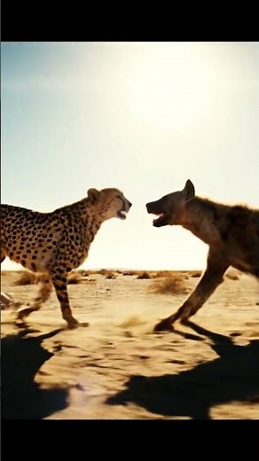 Cheetah vs Hyena – Fight for the Prey #AnimalBattle #WildlifeDocumentary#wildanimal
