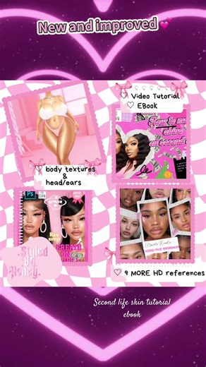 🎀Learn how to make second life skins🎀 #secondlife #ebook #tutorial #howto #stepbystep #sidehustle