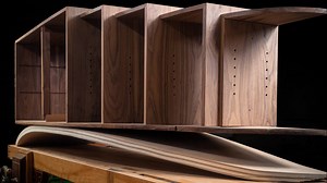 I made a curved cabinet base!