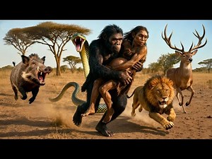How Early Humans Battled Giant Prehistoric Beasts to Survive | Life Million Years Ago