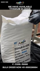 Titanium Dioxide (TiO2) is a crucial pigment widely used in various industries, and your company, SP Colour & Chemicals, under the brand AMP Pigments, plays a significant role in manufacturing and providing different types of pigments. For More Query & Order Contact Us: 91-9990286664 Visit Our website: www.spcolour.in #spcolourChemicals #amppigments #pigments #pearlpigment #spc #titaniumpigment #titanium #tio2 #mica #micapowder #automotivepaint | AMP Pigments