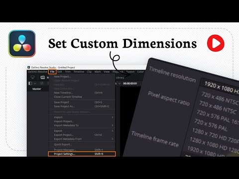 How to change timeline resolution in DaVinci Resolve