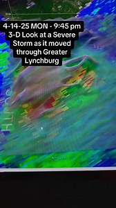 This severe storm towered over 30,000 feet into the sky and dropped hail and caused wind damage in spots across central Virginia. People often forget that storms on radar are usually just shown at ground level. I often show them in full 3-D bc what comes up comes down. The atmosphere is a fluid not limited to what we see on the ground. There’s much more action above us all the time! #virginia #weather #storms | Meteorologist Jamey Singleton