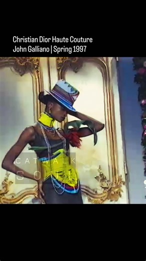 Catwalk Soul | Fashion Videos on Instagram: "Christian Dior Haute Couture John Galliano | Spring 1997 In 1997, Galliano’s groundbreaking collection for Dior drew inspiration from the Maasai, incorporating intricate beading, silhouettes, and narratives that blurred the lines between fashion and art. This wasn’t just haute couture; it was a cultural phenomenon. Today at Dior Masterpieces: The Mouna Ayoub Haute Couture Collection in Paris, iconic pieces from the Maasai collection have found new hom