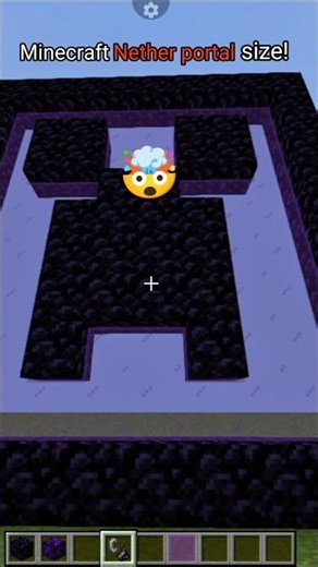 different neither portal size in Minecraft 🤯