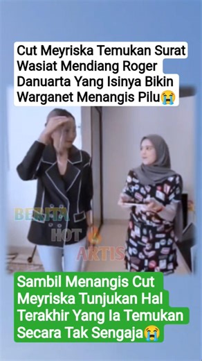 CUT MEYRISKA TUNJUKAN SURAT WASIAT DARI ROGER DANUARTA😭#cutmeyriska #rogerdanuarta #beritaviral #fyp