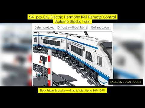 941Pcs City Electric Harmony Rail Remote Control Building Blocks Train Track