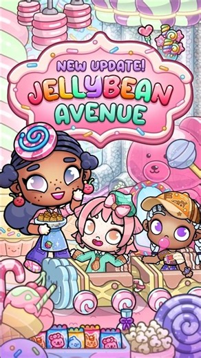 NEW #avatarworld UPDATE 🤩 Jellybean Avenue is HERE! 🍭🍬 #pazu
