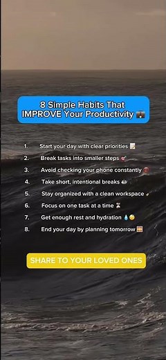 💼 8 Simple Habits That Can Instantly Boost Your Productivity