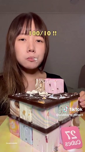 Baskin Robbins Ice Cream Cake Recipe & Mukbang Experience