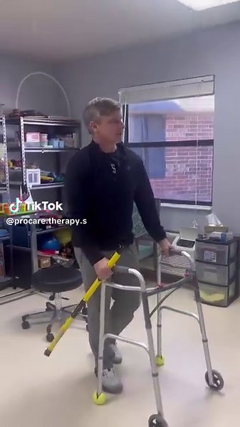 He understood the assignment😂 How do you cue your patient to maintain non weight-bearing status? #arkansas #therapyhumor #physicaltherapist #rehabilitation #therapytiktok