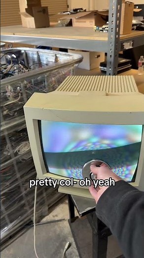 Magnet Near CRT Monitor Makes Pretty Colors || ViralHog