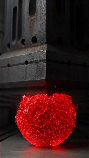 Glass fruit cherry 🍒crushing hydraulic press #asmr #fruitasmr #oddlysatisfying #satisfying #virals