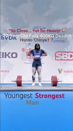 20-Year-Old Lifts 400KG 😱🔥 World Record Deadlift!