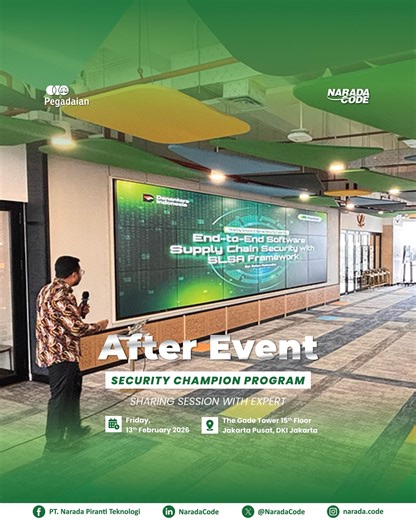 NaradaCode | Securing the Future of Tech! 🛡️ A fantastic wrap-up for our Sharing Session Security with Expert: Security Champion Program PT Pegadaian!... | Instagram