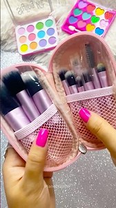 ASMR Planet Glitter Satisfying Unboxing Review Miniature Makeup Kit Set Pink Sounds Video blush