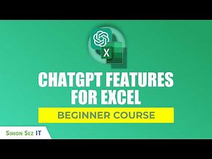 ChatGPT Features for Excel to Improve Your Data Analysis Skills - AI Essential Beginner Course