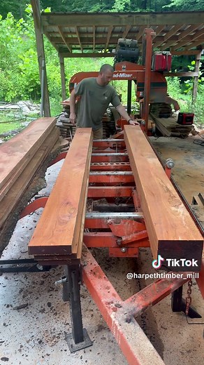 Cherry lumber from log to board — Wood-Mizer bimetal blade sawmill