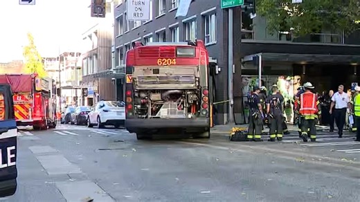 1 dead, 12 injured after bus crashes into Seattle building