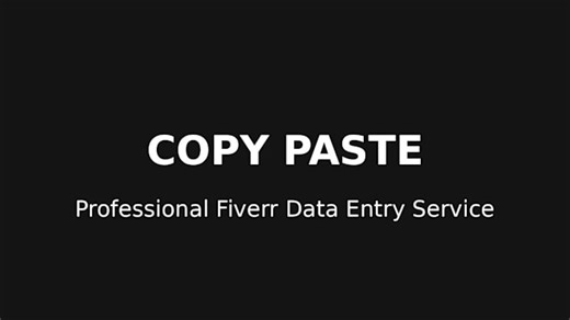 Altamas7890: I will do data entry, copy paste, excel data entry for $20 on fiverr.com