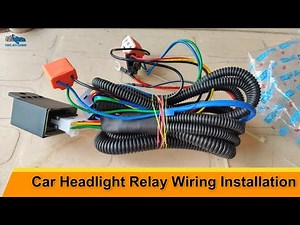 Car headlight relay wiring installation