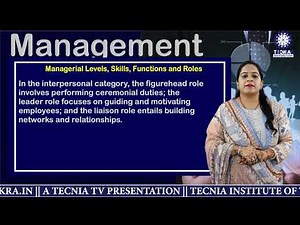 BBA 101 | MPOB | MANAGERIAL LEVELS, SKILLS, FUNCTIONS AND ROLES | TECNIA INSTITUTE | SHEENU ARORA