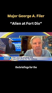 Major George A. Filer, Ret. USAF Intelligence Officer turned Whistle-blower claims an Alien was shot by our military at a UFO crash retrieval in Fort Dix, New Jersey in February of 1978. Credit: Chasing News | Who's Who In The Cosmic Zoo?