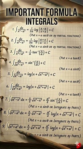 Master All 9 Special Integrals in 60 Seconds!🔥#maths #jee2026 #jee2026 #jee #jeeadvance #jeecoaching