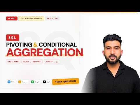 FAANG SQL Interview Pattern #6 — Pivoting & Conditional Aggregates