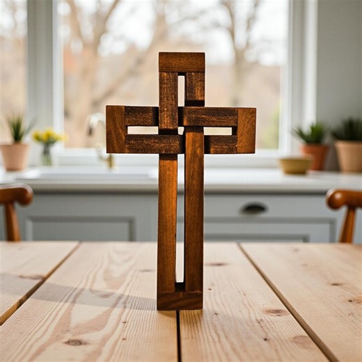 Handmade Wooden Cross | Wood Cross | Woven | Infinity | Home Wall Decor | Jesus Christian Gifts and Decor - Etsy