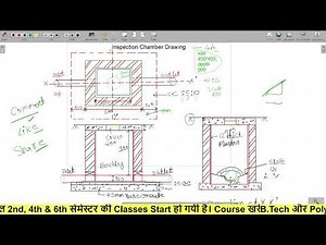 Inspection Chamber Drawing | Civil 5th Semester Drawing | Waste Water drawing | By Er. Kapil |