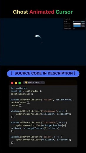 Ghost Cursor – Spooky Mouse Follower! #coding #programming #ghost #ghostanimation #viral #shorts #ui