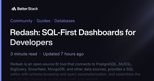 Redash: SQL-First Dashboards for Developers | Better Stack Community