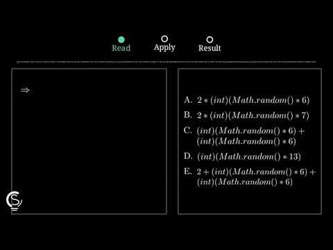 2021 AP CSA MCQ Question 9 - Math.random Simulation of Dice