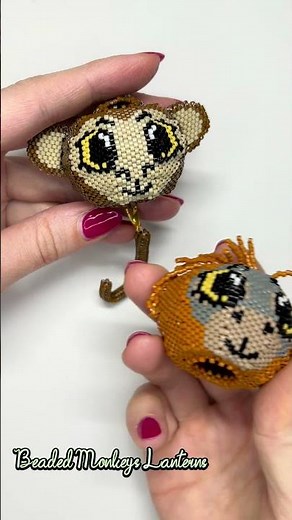 Beaded Monkey Pattern 🐵 Seed Bead 3D Animals Chinese Zodiac Patterns #beading