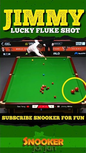 Jimmy white's lucky fluke shot| #shorts #youtubeshorts #trending #snooker #ding #juddtrump #ronnie