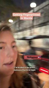 Getting fingerprinted in Manila!!