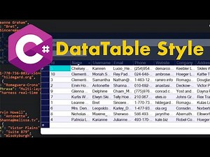 DataTable Style in C# Visual Studio 2022