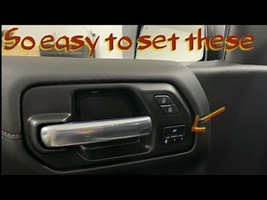 How to set memory seat / easy exit on 2019 2020 2021 GMC Sierra. May work on other GM/Chevy models.
