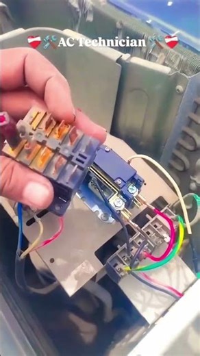 Ac Me Magnetic Contracter Wiring#actecnician #refrigeratortechnology