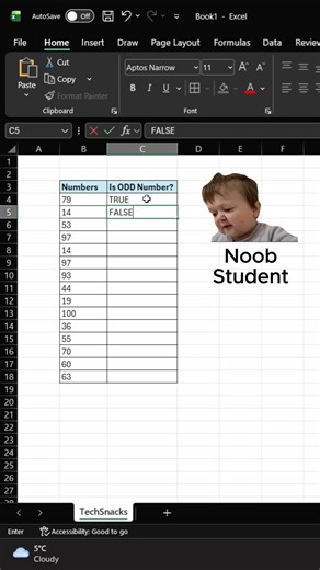 🔢 Excel’s ISODD Function Will BLOW YOUR MIND! 😱 (You Didn’t Know This Existed!)