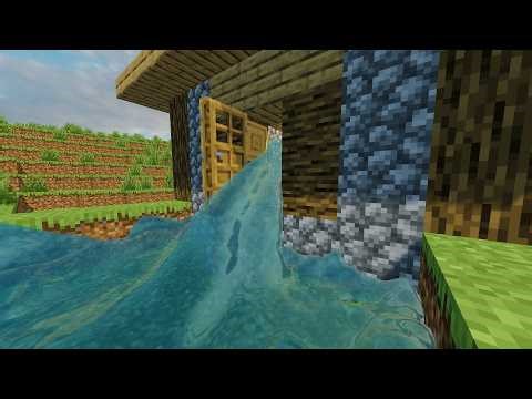 Testing realistic minecraft water with physics