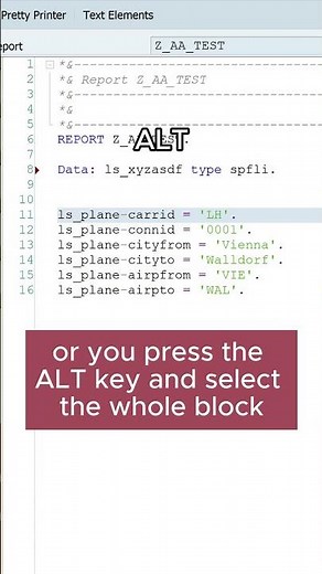 ABAP Trick Block Change in Code #sap #abap #se80