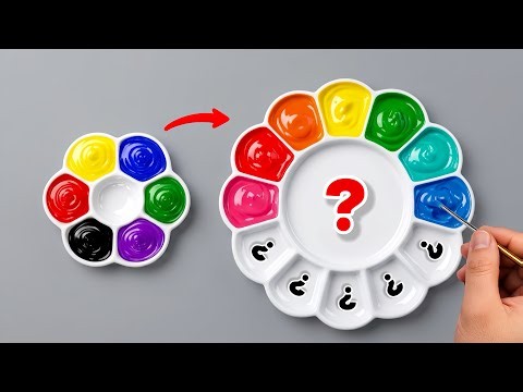 13 Candy Colors from Only 6 Basic Colors | Satisfying Color Mixing