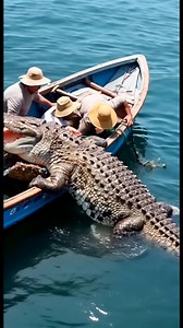 1.3M views · 3.5K reactions | Crocodile attacks a boat | Chris And Jasmin | Facebook