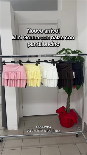 Nuovo arrivo! Mini Gonna con balze con pantaloncino Acquistabile anche su tiktok shop! #fgdmoda #gonna #skirt #nuoviarrivi #newin
