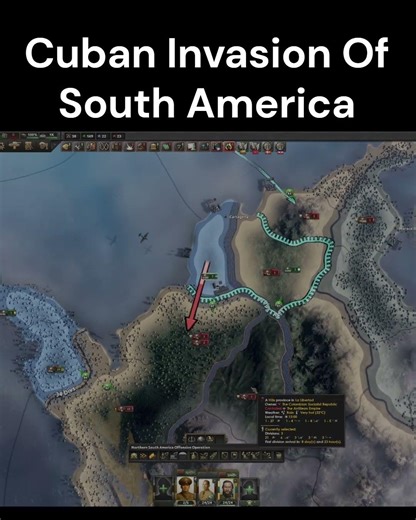 Cuba Securing a Foothold In South America #hoi4 #cuba #caribbean #hoi4mods #southamerica #invasion