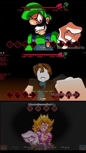 Why won't you die? Mario vs Roblox vs Peach princess Mod - Friday Night Funkin' Mobile Game